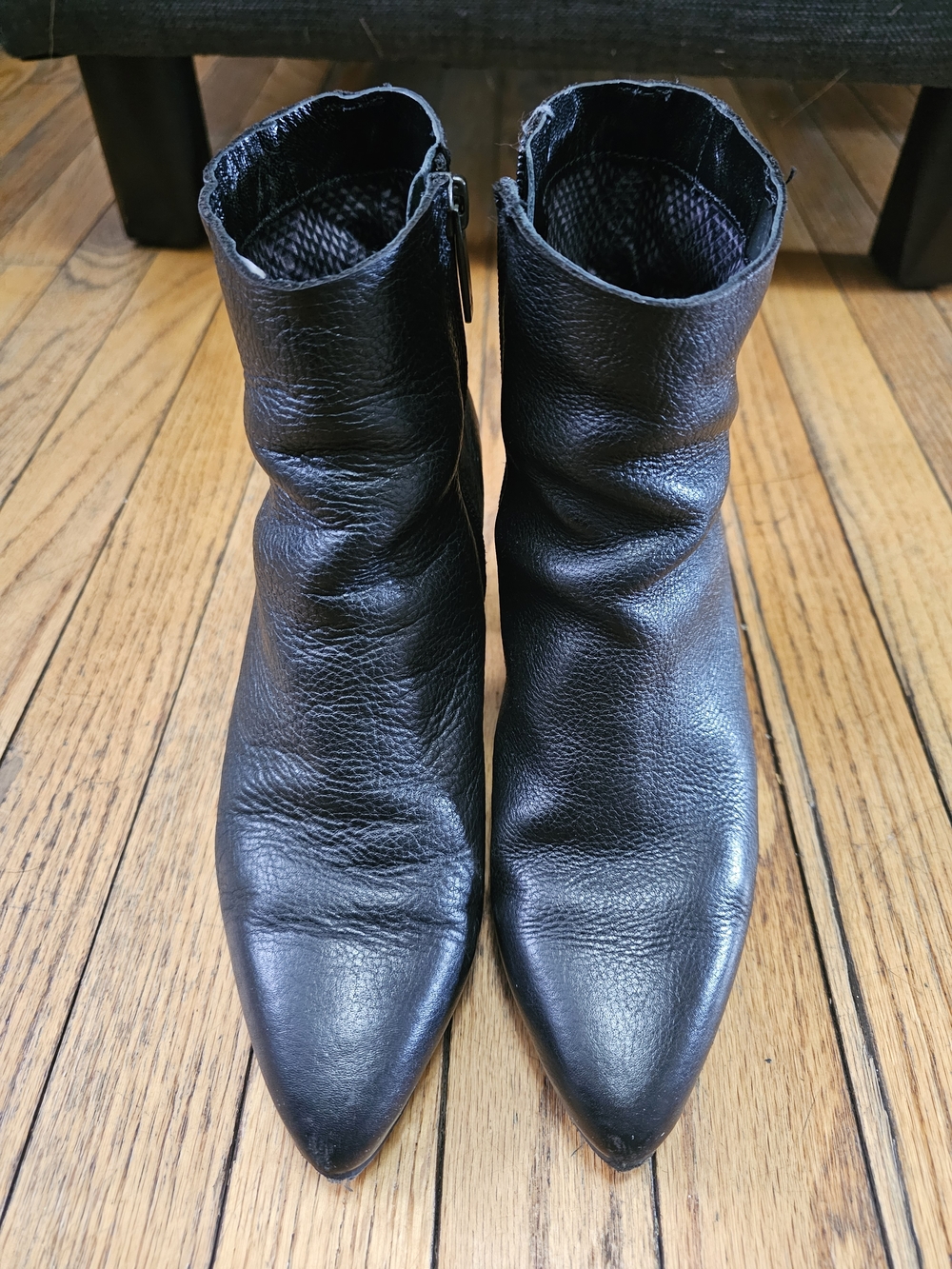 Classic Black Pointed-Toe Women's Ankle Boots